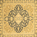 Square Geometric Brown Traditional Rug, abs2732brn