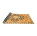 Sideview of Geometric Orange Traditional Rug, abs2732org