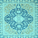 Square Geometric Light Blue Traditional Rug, abs2732lblu