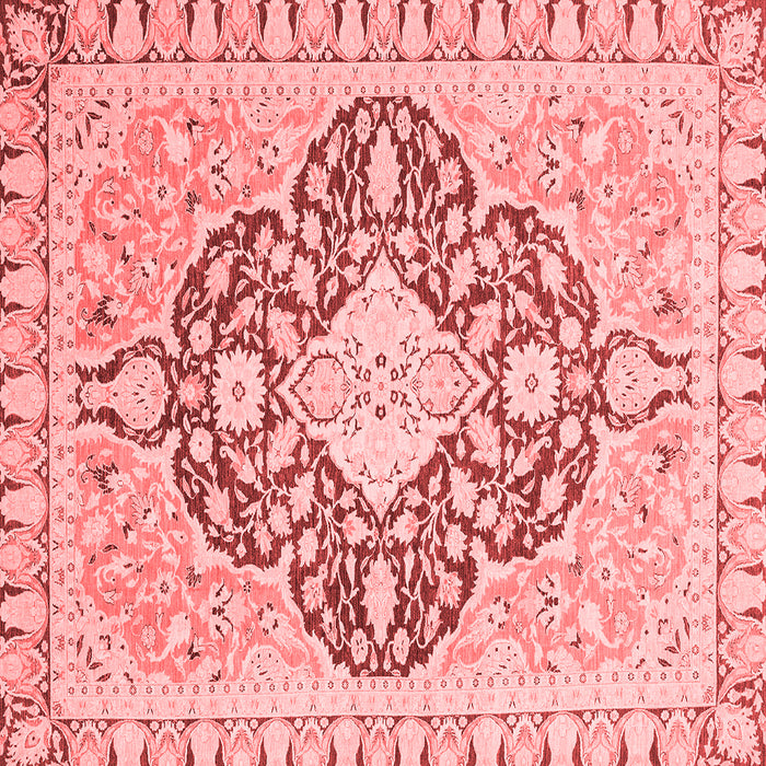 Machine Washable Geometric Red Traditional Rug, wshabs2732red