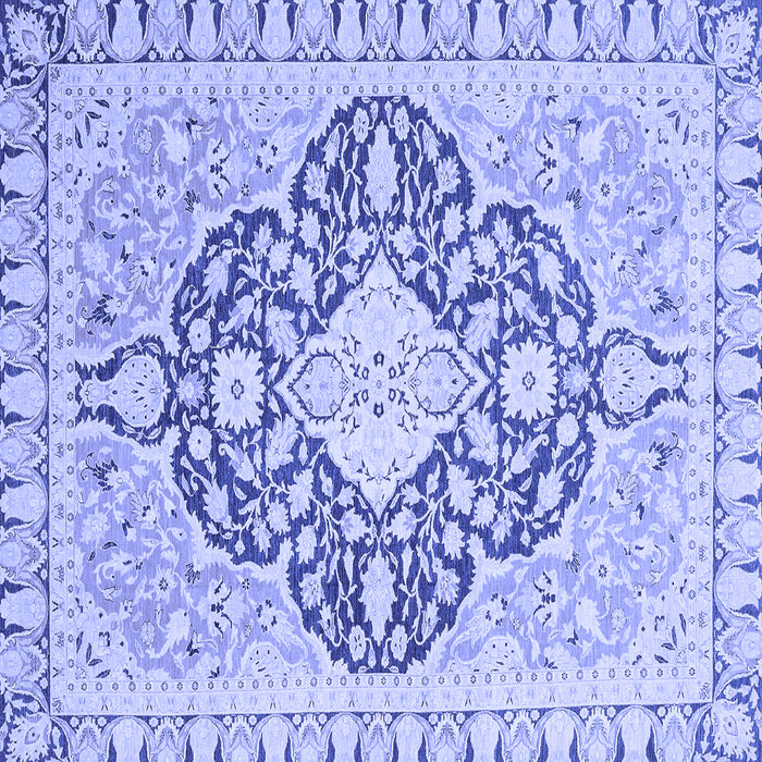 Square Machine Washable Geometric Blue Traditional Rug, wshabs2732blu