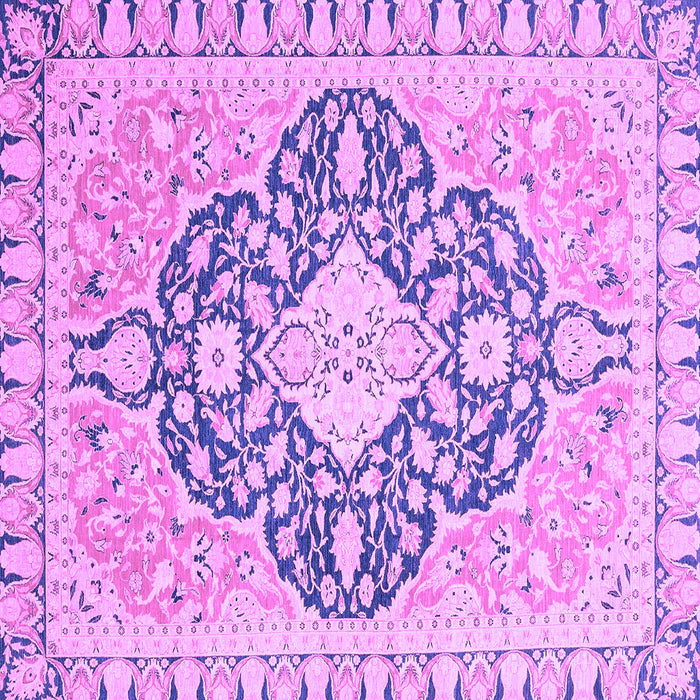Square Geometric Purple Traditional Rug, abs2732pur