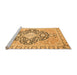 Sideview of Machine Washable Geometric Orange Traditional Area Rugs, wshabs2732org