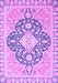 Machine Washable Geometric Purple Traditional Area Rugs, wshabs2732pur