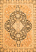 Machine Washable Geometric Orange Traditional Area Rugs, wshabs2732org