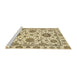 Sideview of Machine Washable Abstract Sun Yellow Rug, wshabs2733