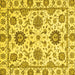 Square Machine Washable Abstract Yellow Modern Rug, wshabs2733yw