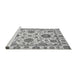 Sideview of Machine Washable Abstract Gray Modern Rug, wshabs2733gry