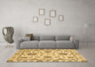 Machine Washable Abstract Brown Modern Rug in a Living Room,, wshabs2733brn