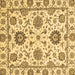 Square Abstract Brown Modern Rug, abs2733brn