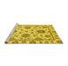 Sideview of Machine Washable Abstract Yellow Modern Rug, wshabs2733yw