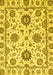 Machine Washable Abstract Yellow Modern Rug, wshabs2733yw