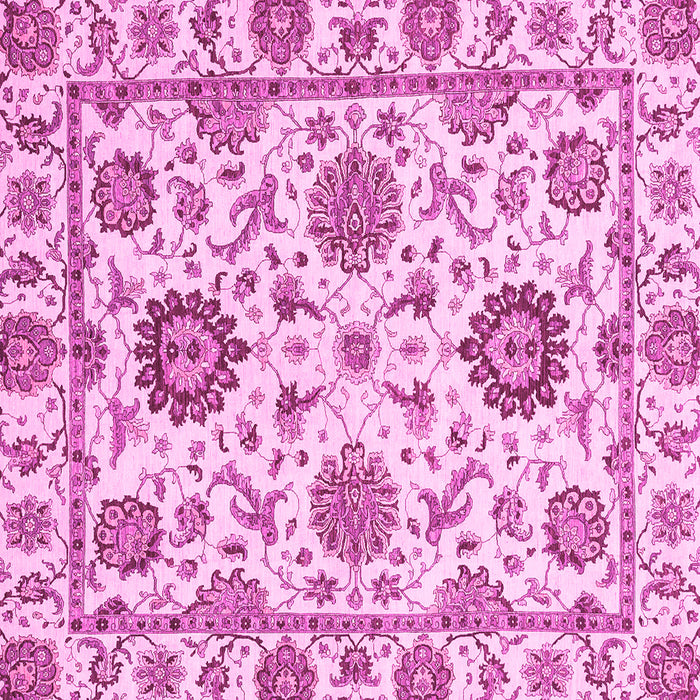 Square Machine Washable Abstract Pink Modern Rug, wshabs2733pnk