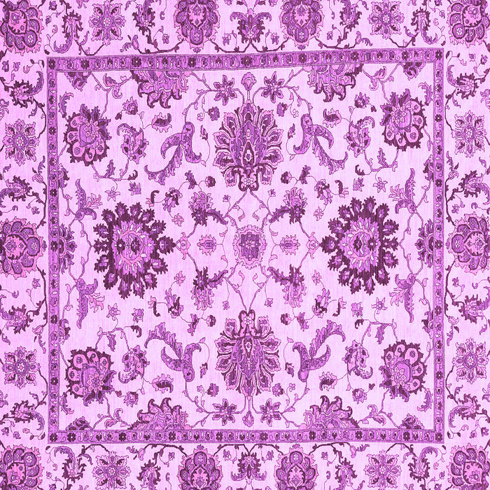 Square Machine Washable Abstract Purple Modern Area Rugs, wshabs2733pur