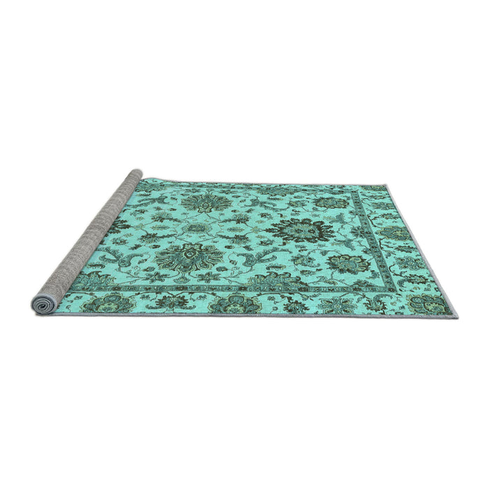 Sideview of Machine Washable Abstract Light Blue Modern Rug, wshabs2733lblu