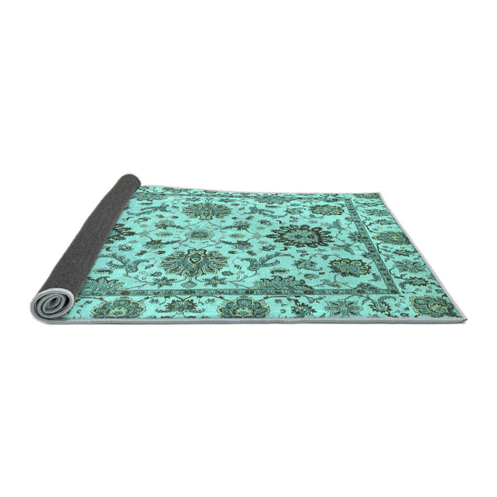 Sideview of Abstract Light Blue Modern Rug, abs2733lblu