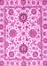 Machine Washable Abstract Pink Modern Rug, wshabs2733pnk