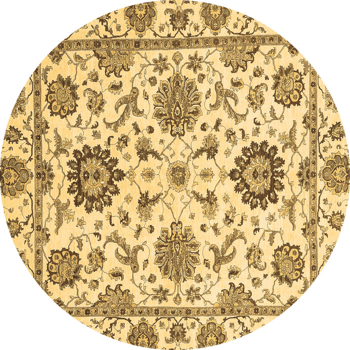 Round Machine Washable Abstract Brown Modern Rug, wshabs2733brn