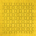 Square Machine Washable Abstract Yellow Modern Rug, wshabs2734yw