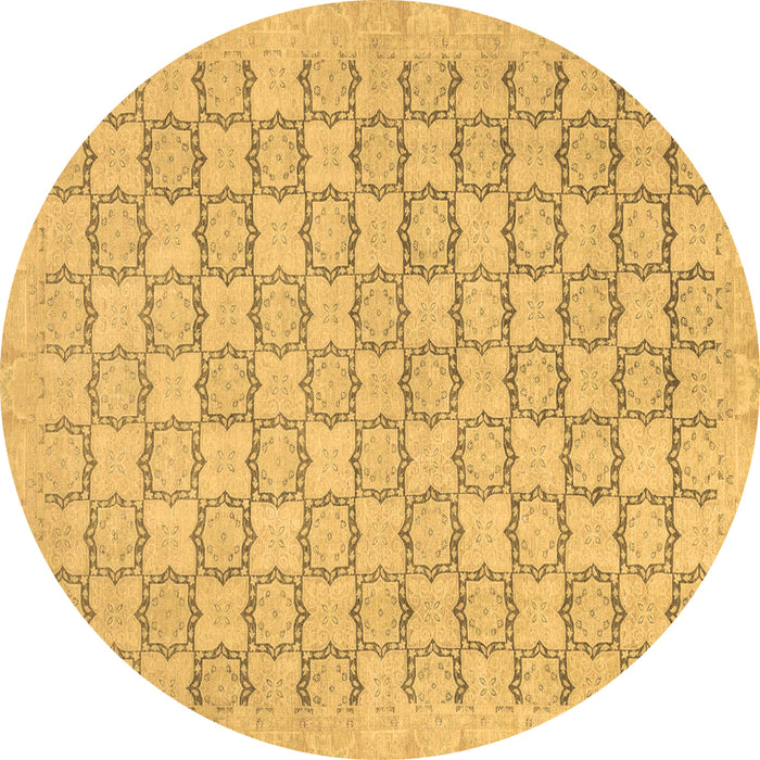 Round Machine Washable Abstract Brown Modern Rug, wshabs2734brn