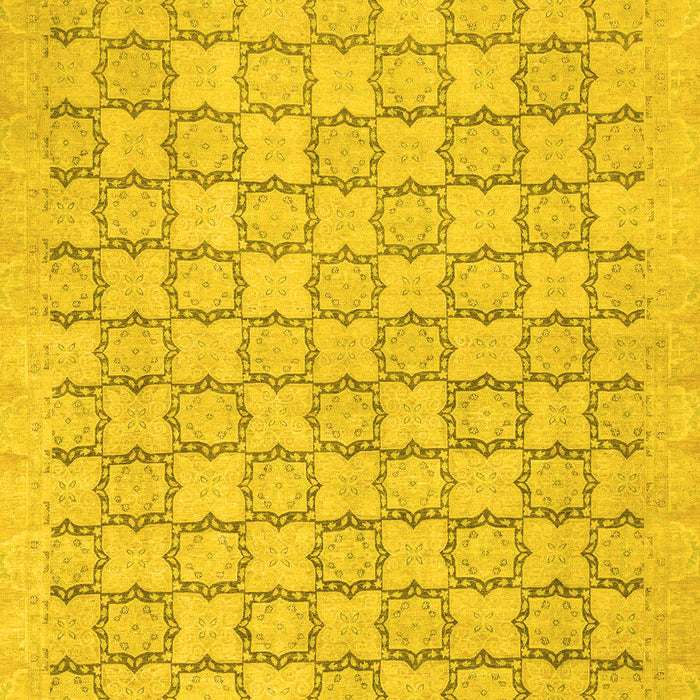 Machine Washable Abstract Yellow Modern Rug, wshabs2734yw