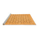 Sideview of Machine Washable Abstract Orange Modern Area Rugs, wshabs2734org