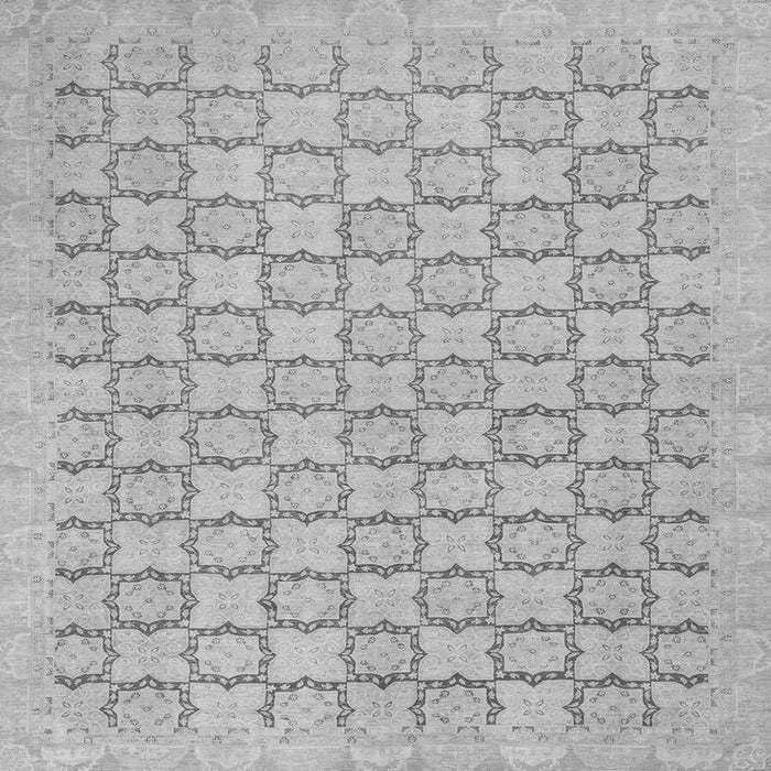 Square Machine Washable Abstract Gray Modern Rug, wshabs2734gry