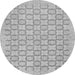 Round Machine Washable Abstract Gray Modern Rug, wshabs2734gry