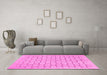 Machine Washable Abstract Pink Modern Rug in a Living Room, wshabs2734pnk