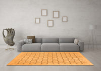 Machine Washable Abstract Orange Modern Rug, wshabs2734org