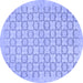 Round Abstract Blue Modern Rug, abs2734blu