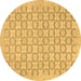 Round Abstract Brown Modern Rug, abs2734brn