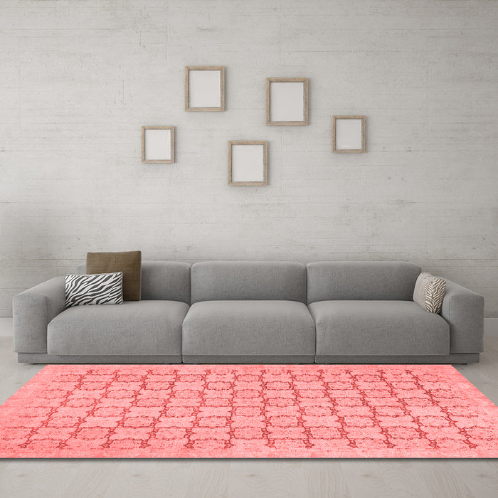 Modern Red Washable Rugs