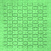 Square Abstract Emerald Green Modern Rug, abs2734emgrn