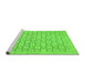 Sideview of Machine Washable Abstract Green Modern Area Rugs, wshabs2734grn