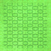 Square Machine Washable Abstract Green Modern Area Rugs, wshabs2734grn