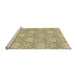 Sideview of Machine Washable Abstract Yellow Rug, wshabs2735