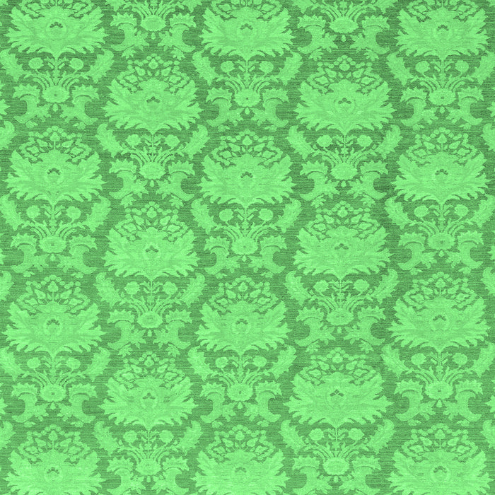 Square Abstract Emerald Green Modern Rug, abs2735emgrn