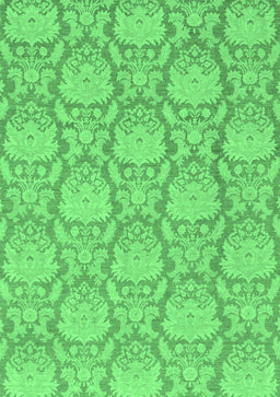 Abstract Emerald Green Modern Rug, abs2735emgrn