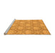 Sideview of Machine Washable Abstract Orange Modern Area Rugs, wshabs2735org