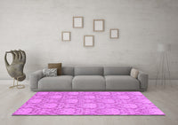 Machine Washable Abstract Purple Modern Rug, wshabs2735pur