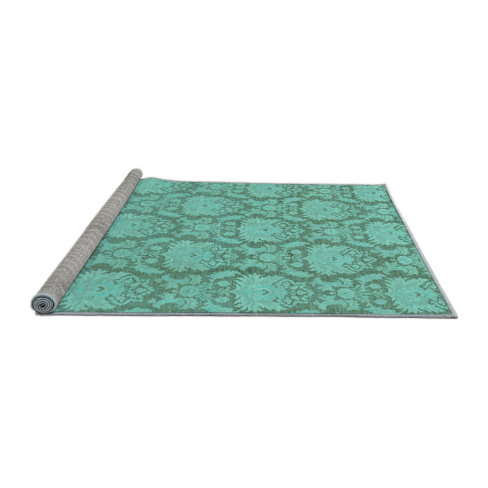 Sideview of Machine Washable Abstract Light Blue Modern Rug, wshabs2735lblu