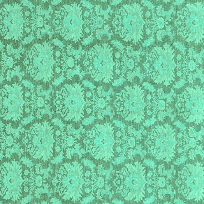 Square Abstract Turquoise Modern Rug, abs2735turq
