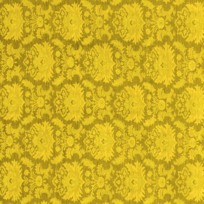 Square Machine Washable Abstract Yellow Modern Rug, wshabs2735yw