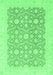 Machine Washable Oriental Emerald Green Traditional Area Rugs, wshabs2736emgrn