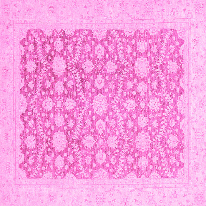 Square Oriental Pink Traditional Rug, abs2736pnk