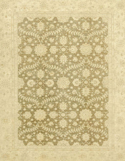 Machine Washable Abstract Brown Gold Rug, wshabs2736