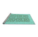 Sideview of Machine Washable Oriental Light Blue Traditional Rug, wshabs2736lblu