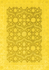 Oriental Yellow Traditional Rug, abs2736yw