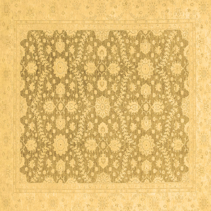 Square Oriental Brown Traditional Rug, abs2736brn